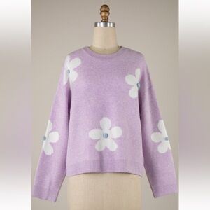 Miracle Lavender Floral Sweater